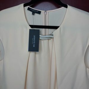Lafayette 148 Blush Blouse w/ Necklace accent